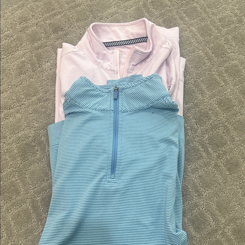 Southern Tide Striped Quarter-Zip Pullover Set of 2